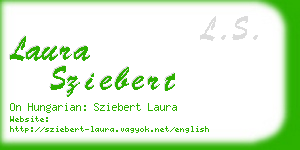 laura sziebert business card